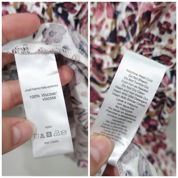 LASCANA Nwt Floral Print Dolman Sleeve Surplice Front Blouse, Elastic Waist, 2X - Picture 13 of 15